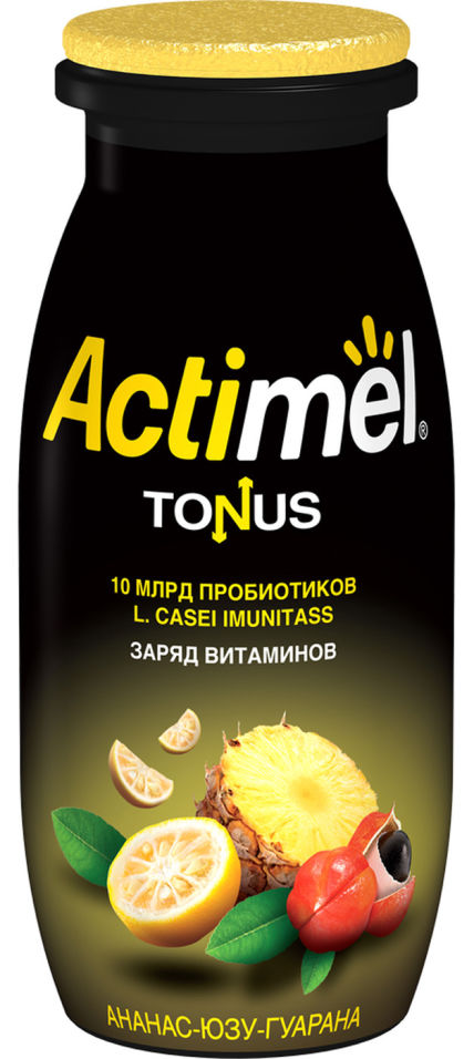 Напиток Actimel Tonus Ананас Юзу Гуарана 2.5% 100г