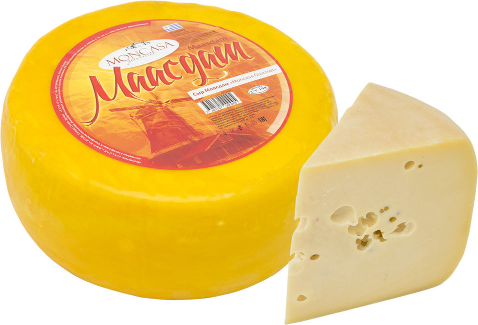 Сыр Moncasa Gourmet Маасдам 48% 0.2-0.4кг