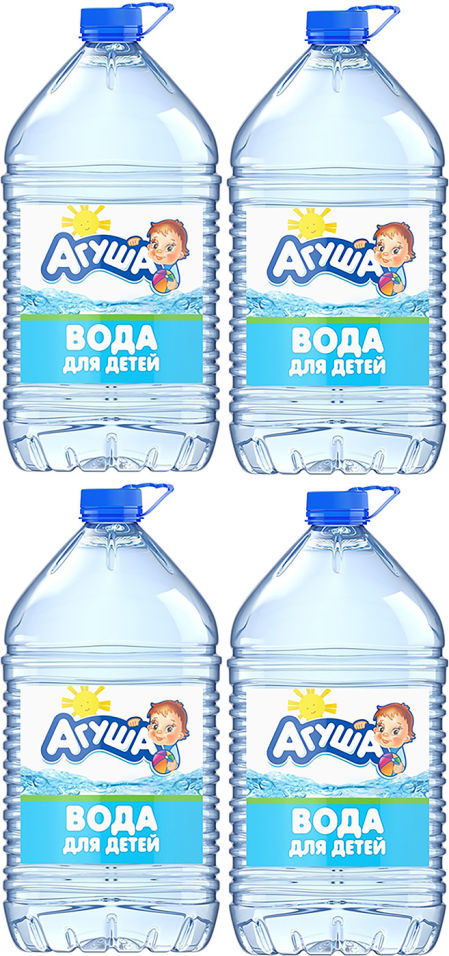 Вода Агуша для детей негазированная 5л (упаковка 4 шт.)