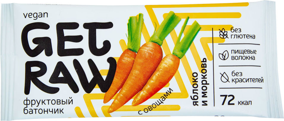 Батончик Get Raw Яблоко и Морковь 30г