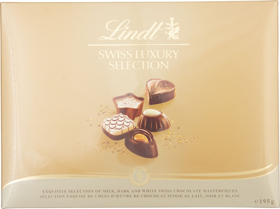 Набор шоколадных конфет Lindt Swiss Luxury ассорти 195г