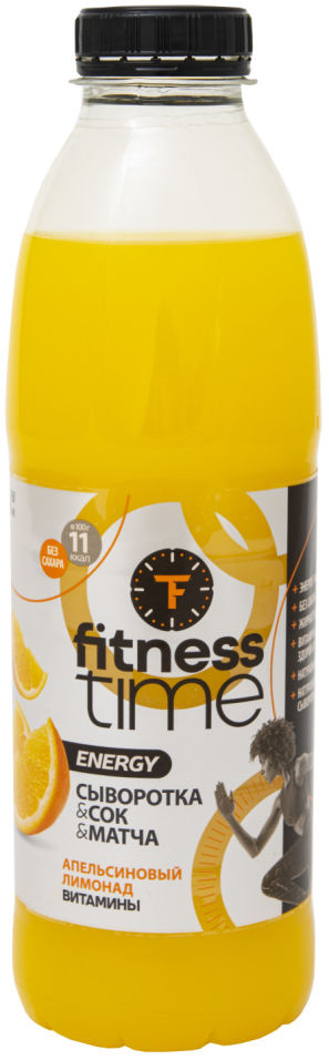 Напиток Fitness time  с соком Апельсиновый лимонад с матча и витаминами 700мл