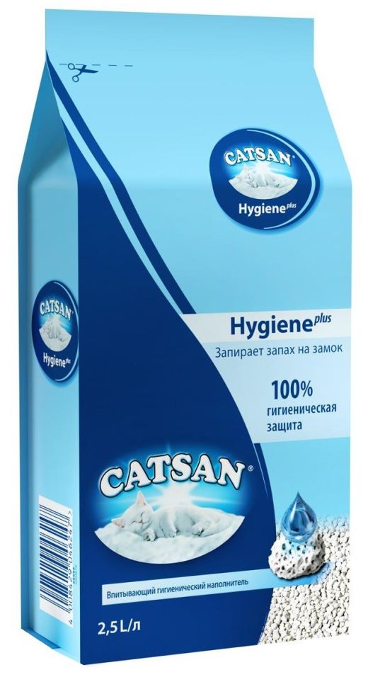 Наполнитель для кошачьего туалета Catsan гигиенический впитывающий 2.5л