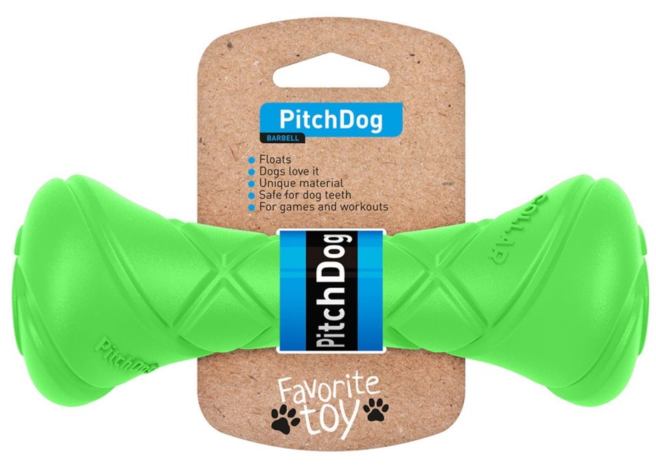 Игрушка для собак Collar PitchDog Гантель для апортировки салатовая 19*7см