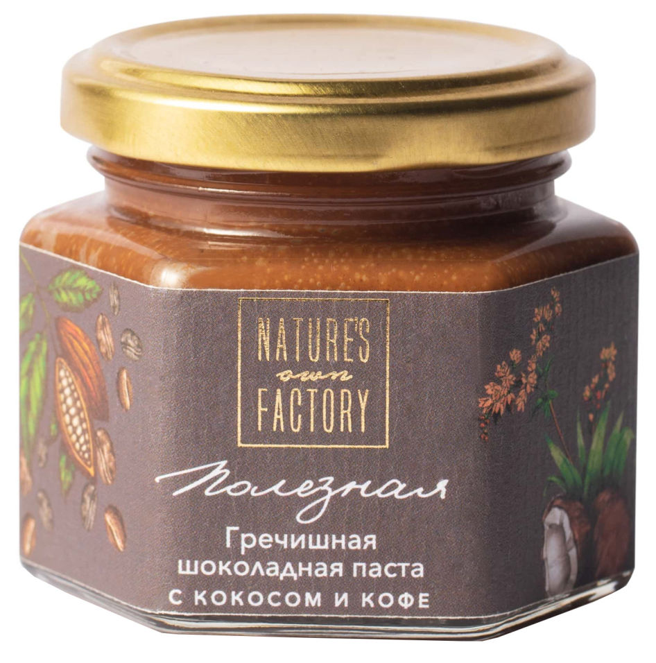 Паста шоколадная Natures Own Factory гречишная с кокосом и кофе 120г