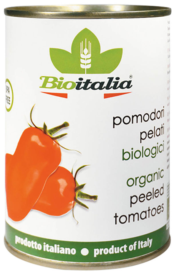 Томаты Bioitalia очищенные резаные в томатном соке 400г