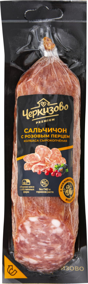 Колбаса Черкизово Премиум Сальчичон с розовым перцем сырокопченая 300г