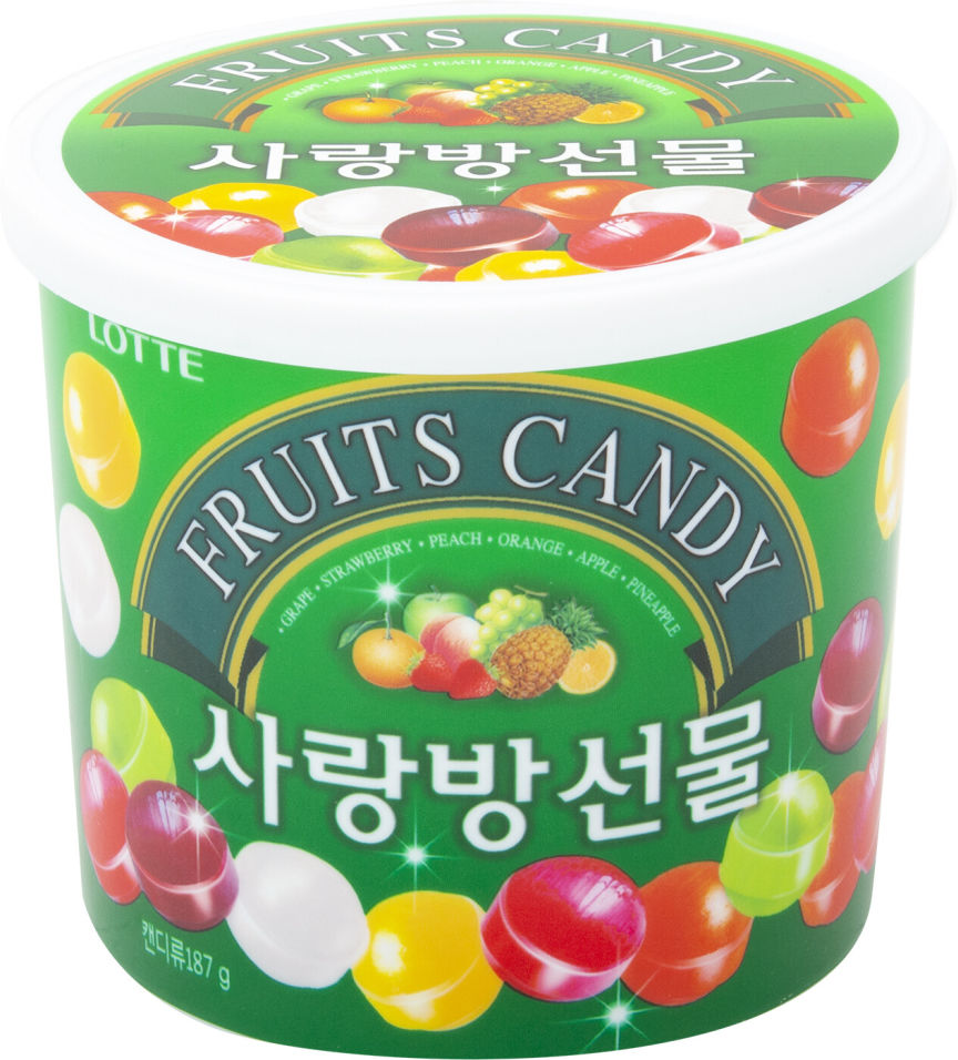 Карамель леденцовая Lotte Fruits Candy 187г