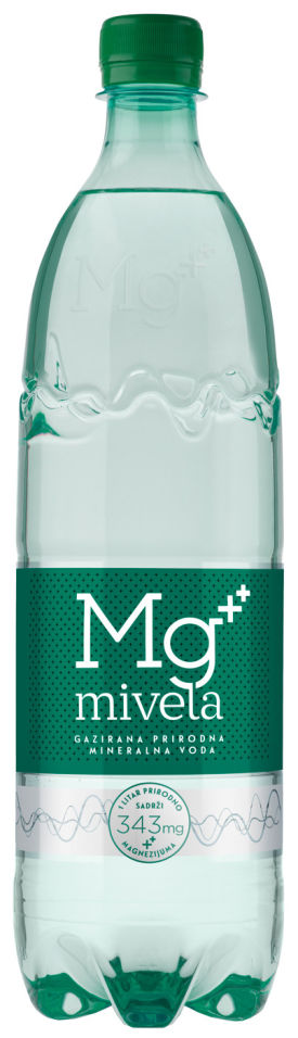 Вода Mg Mivela минеральная лечебно-столовая газированная 1л (упаковка 6 шт.)