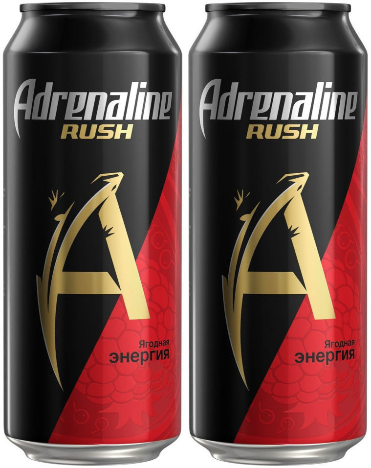 Напиток Adrenaline Rush энергетический Ягодная энергия 449мл (упаковка 2 шт.)