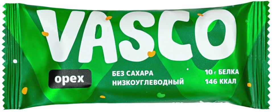 Батончик низкоуглеводный VASCO со вкусом ореха 40г