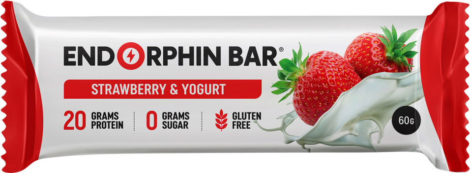 Батончик протеиновый Endorphin Bar Protein Bar Клубника-йогурт 60г