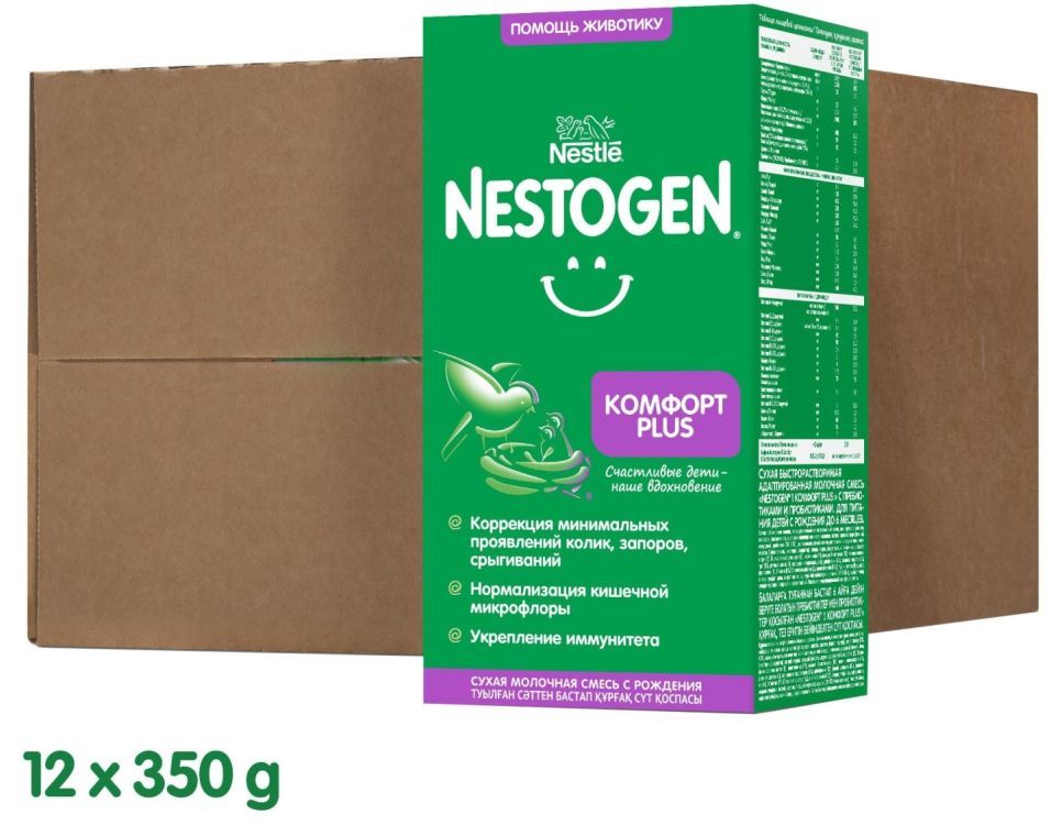 Смесь Nestogen 1 Комфорт Plus молочная 350г (упаковка 3 шт.)