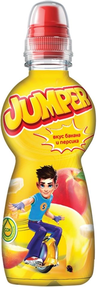 Напиток Jumper со вкусом банана и персика 330мл