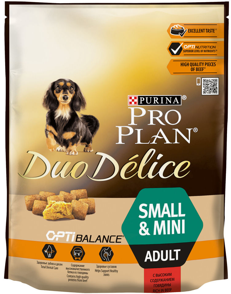Сухой корм для собак Pro Plan Duo Delice Small&Mini Adult с говядиной и рисом 700г