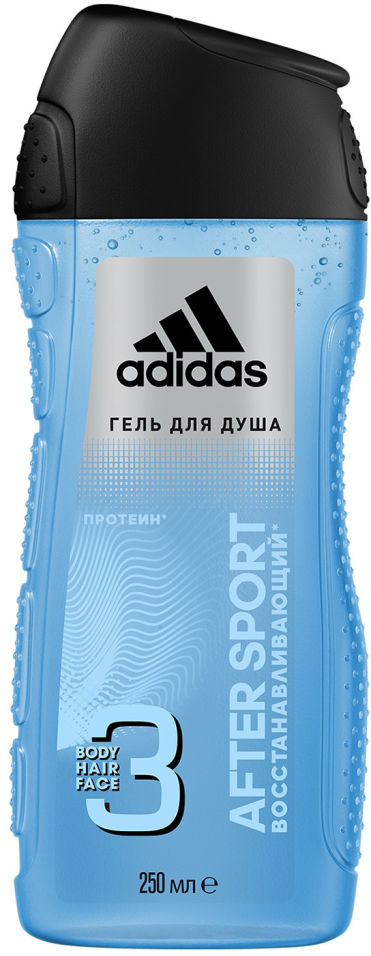 Гель для душа и шампунь Adidas Male After sport 250мл