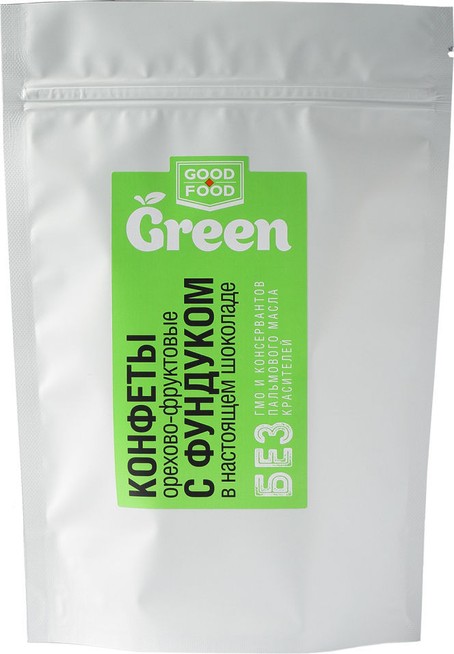 Конфеты Good Food Green Орехово-фруктовые с фундуком 150г