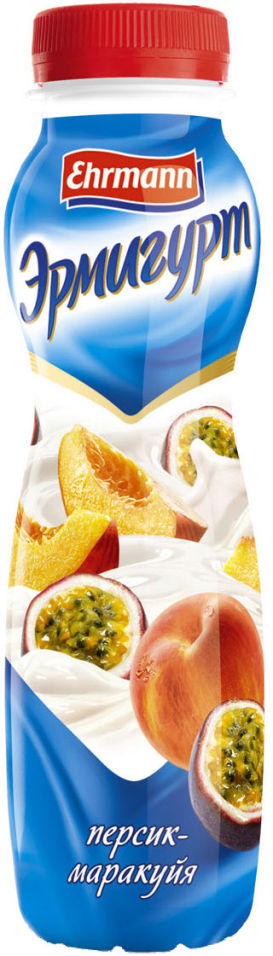 Йогурт питьевой Эрмигурт с персиком и маракуйей 1.2% 290 г