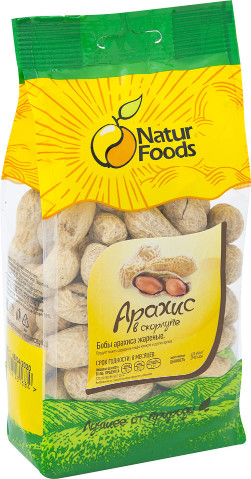 Арахис Natur Foods в скорлупе 180г