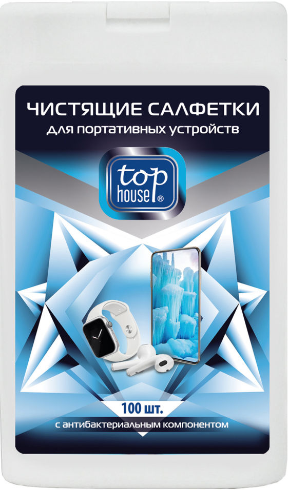 Салфетки Top house для портативных устройств антибактериальные 100шт