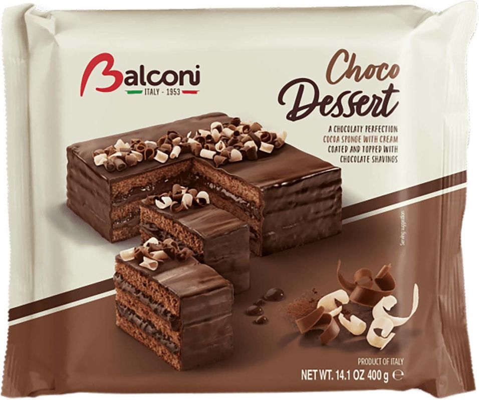 Торт Balconi Бисквитный шоко десерт 400г