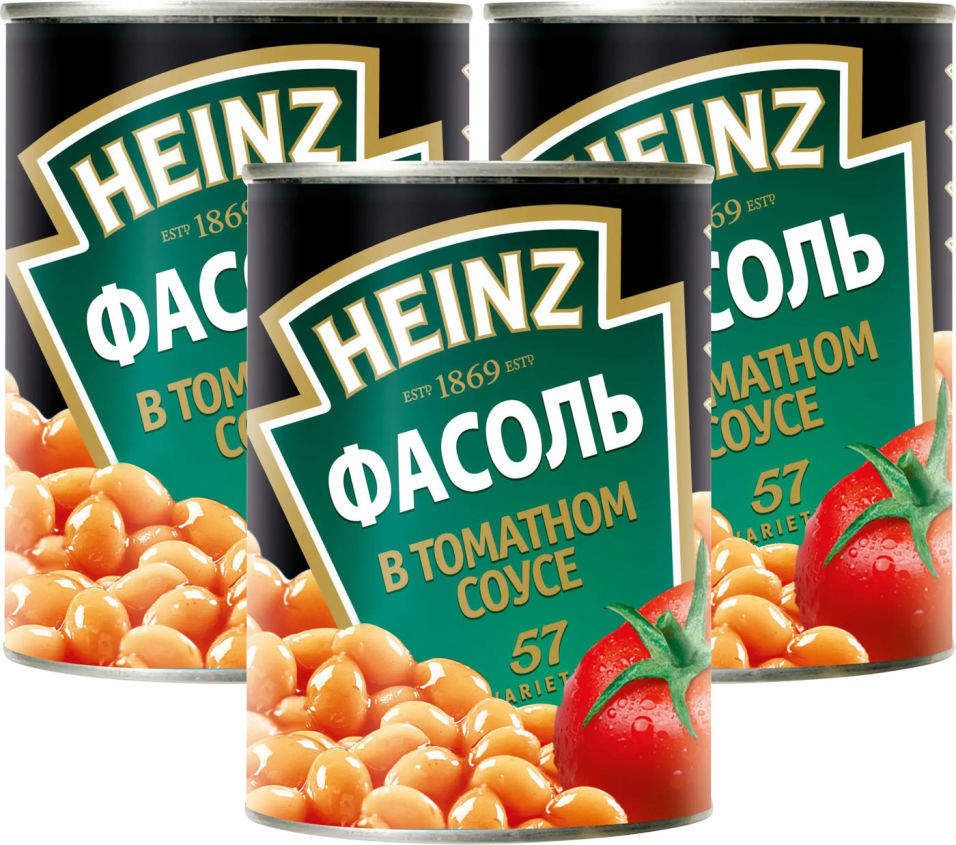 Фасоль Heinz в томатном соусе 415г (упаковка 3 шт.)