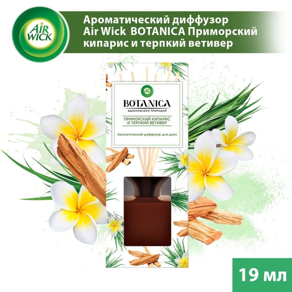 Диффузор ароматический Air Wick Botanica Приморский кипарис и Терпкий ветивер 80мл
