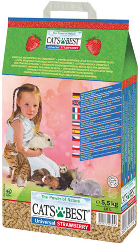 Наполнитель для кошачьего туалета Cats Best Universal древесный Клубника 10л