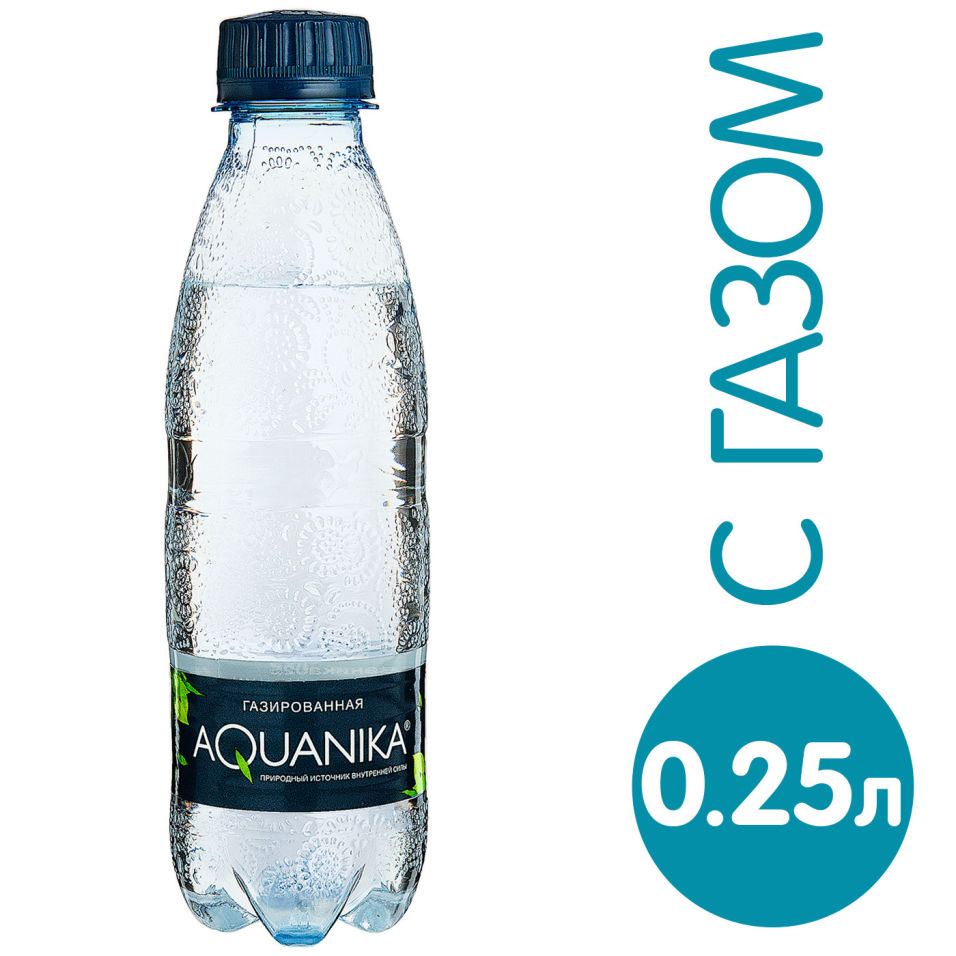 Вода Aquanika минеральная газированная 250мл