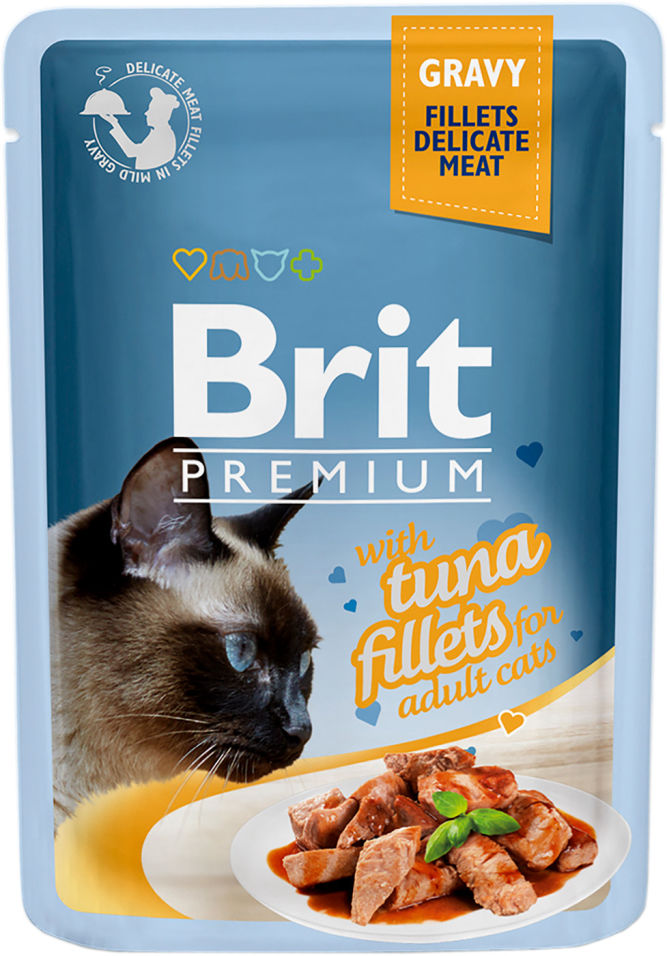Корм для кошек Brit Premium Тунец соус 85г Корм для кошек Brit Premium Тунец соус 85г