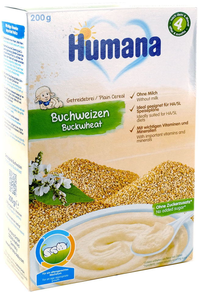 Каша Humana Гречневая безмолочная с 4 месяцев 200г