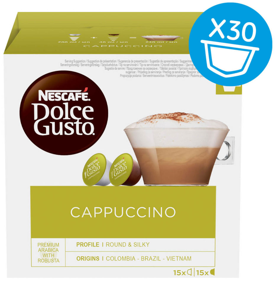 Кофе в капсулах Nescafe Dolce Gusto Cappuccino 30шт