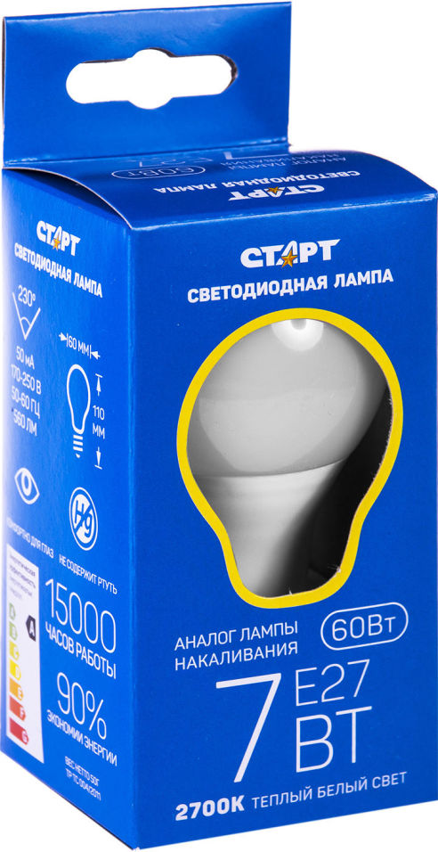 Отзывы о Лампе светодиодной Старт E27 7Вт Отзывы о Лампе светодиодной Старт E27 7Вт