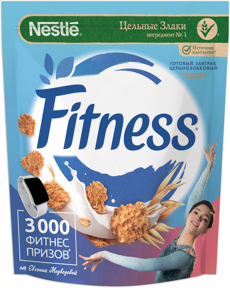 Хлопья Fitness из цельной пшеницы, обогащенные витаминами и минеральными веществами 230г