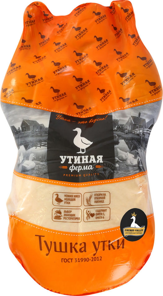 Тушка утки Утиная Ферма потрошеная 2-3кг