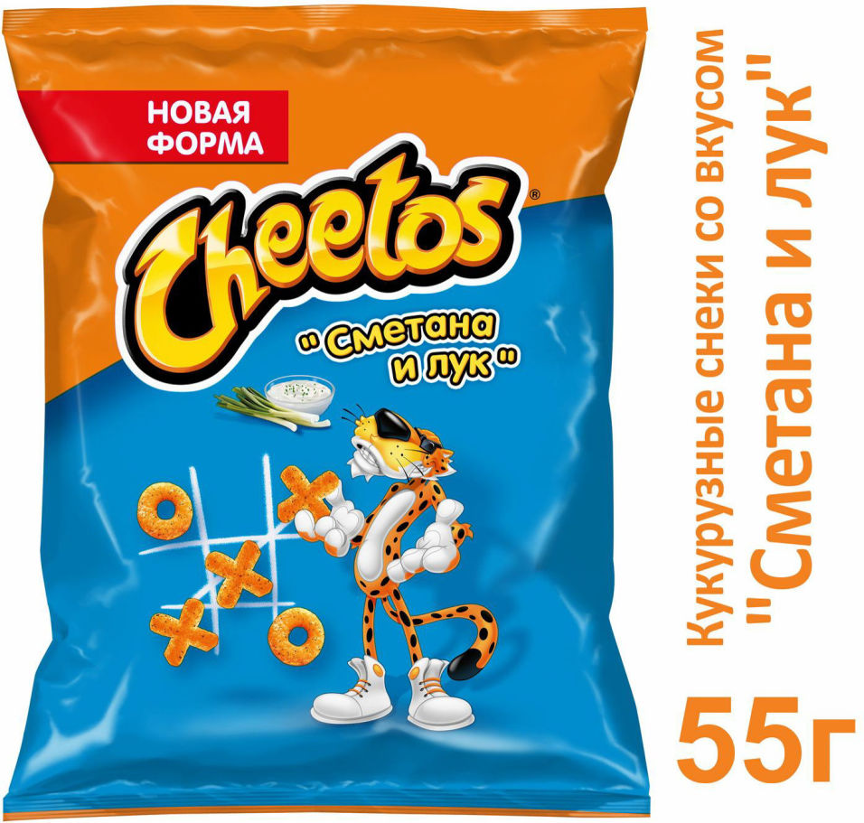 Снеки кукурузные Cheetos Сметана и лук 55г