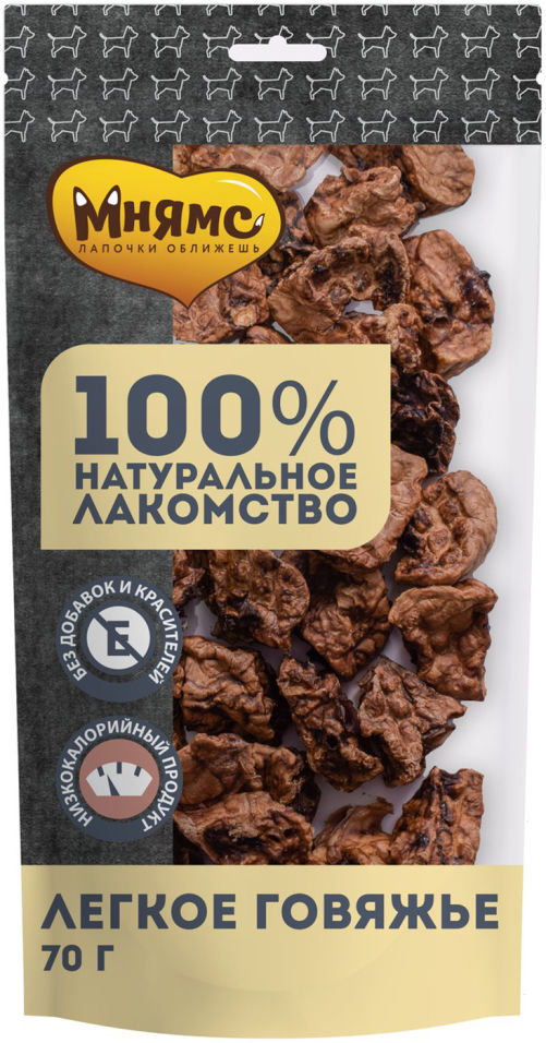 Лакомство для собак Мнямс легкое говяжье 70г Лакомство для собак Мнямс легкое говяжье 70г