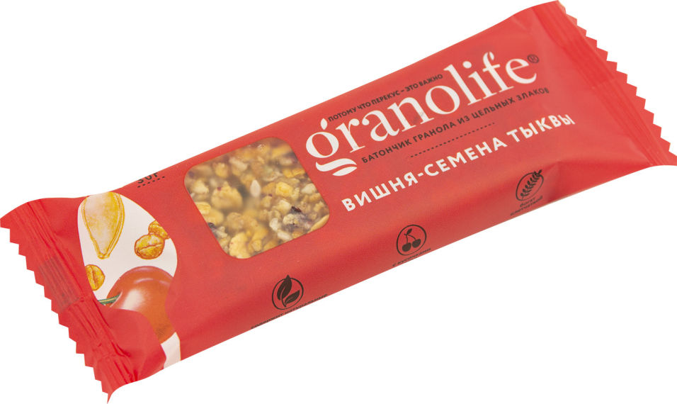 Батончик Granolife Вишня-семена тыквы 30г