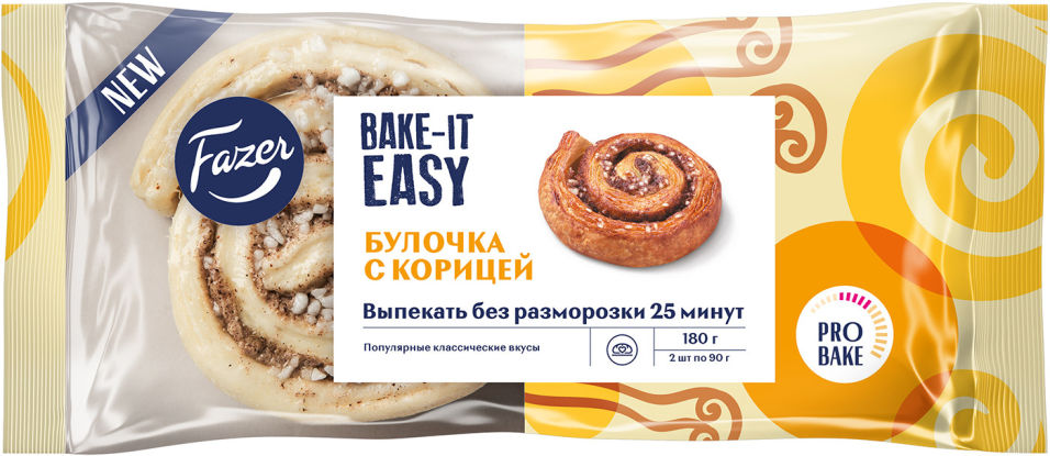 Булочка Fazer Bake-It Easy с корицей для выпечки замороженная 2шт*90г
