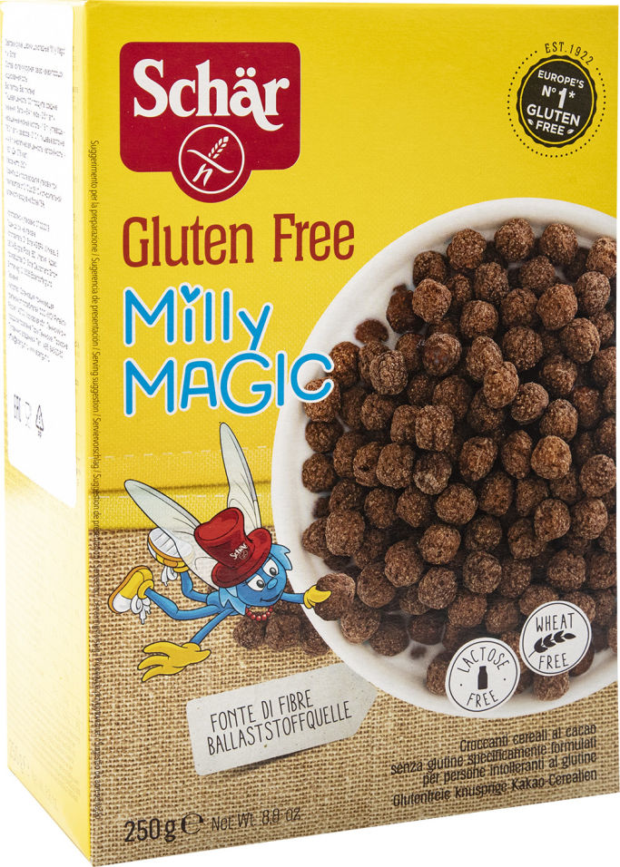 Сухой завтрак Schar Milly Magic Шарики с какао без глютена 250г
