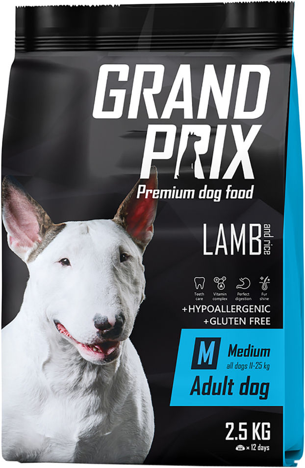 Корм для собак Grand Prix Medium Adult Ягненок 2.5кг Корм для собак Grand Prix Medium Adult Ягненок 2.5кг