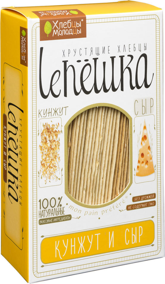 Хлебцы Молодцы Lепешка Кунжут и Сыр 150г
