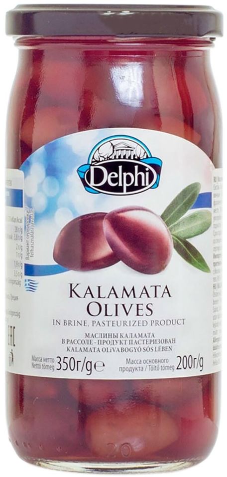 Отзывы о Маслины Delphi Каламата с косточкой в рассоле 350г Отзывы о Маслины Delphi Каламата с косточкой в рассоле 350г