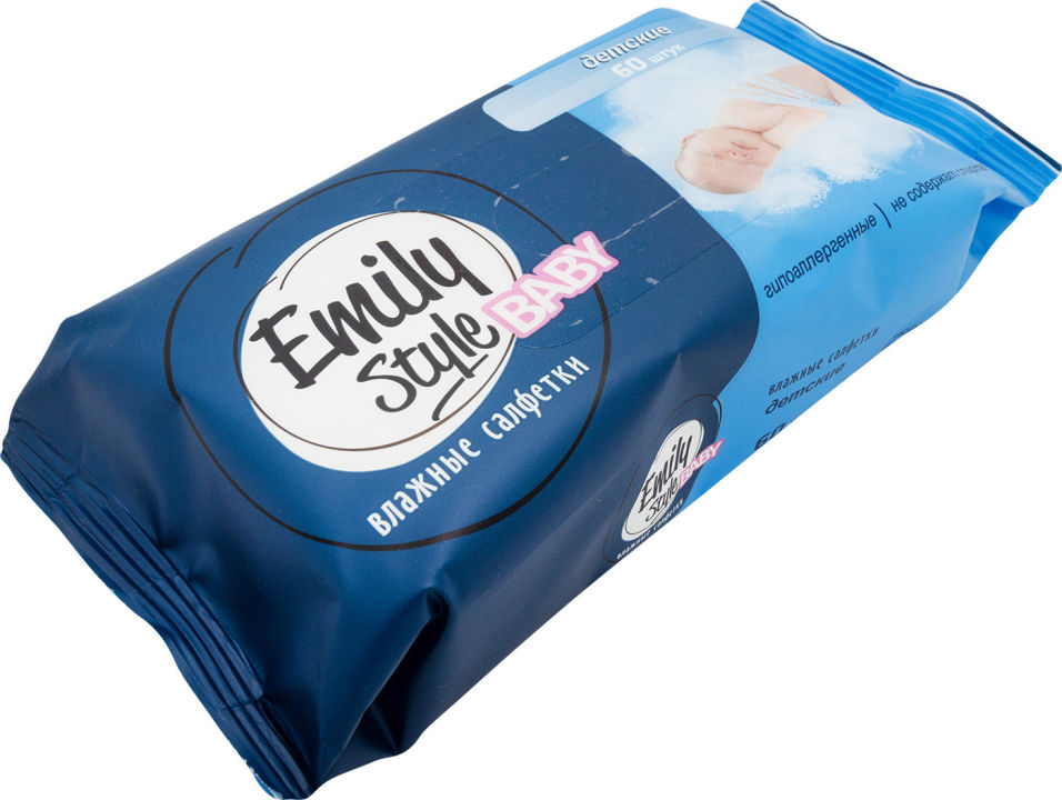 Салфетки влажные Emily Style Baby детские 60шт