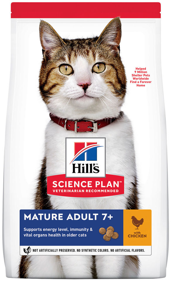 Сухой корм для пожилых кошек Hills Science Plan с курицей 300г Сухой корм для пожилых кошек Hills Science Plan с курицей 300г