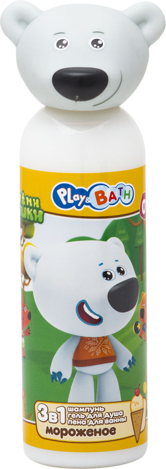 Шампунь гель для душа и пена для ванны Play&Bath МиМиМишки 3в1 мороженое 200мл