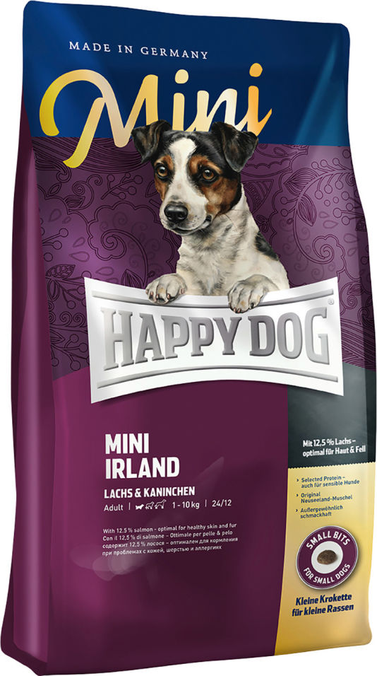 Сухой корм для взрослых собак Happy Dog Лосось и кролик 4кг Сухой корм для взрослых собак Happy Dog Лосось и кролик 4кг