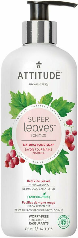 Мыло жидкое Attitude Листья красного винограда 473мл 1242₽