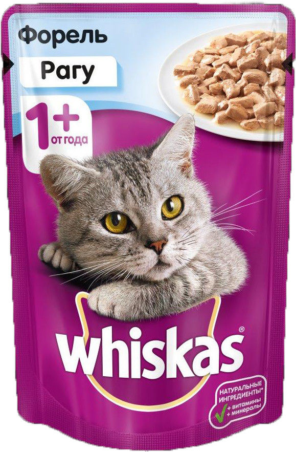 Корм для кошек Whiskas Рагу с форелью 85г Корм для кошек Whiskas Рагу с форелью 85г
