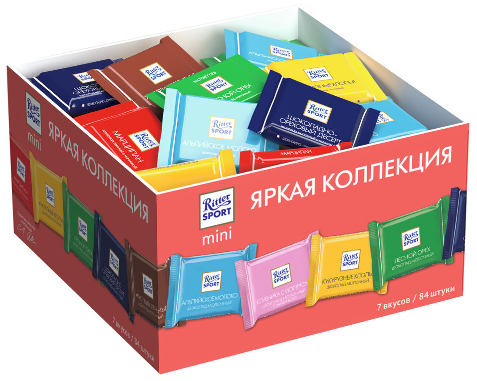 Шоколад Ritter Sport Mini Яркая коллекция 1.4кг